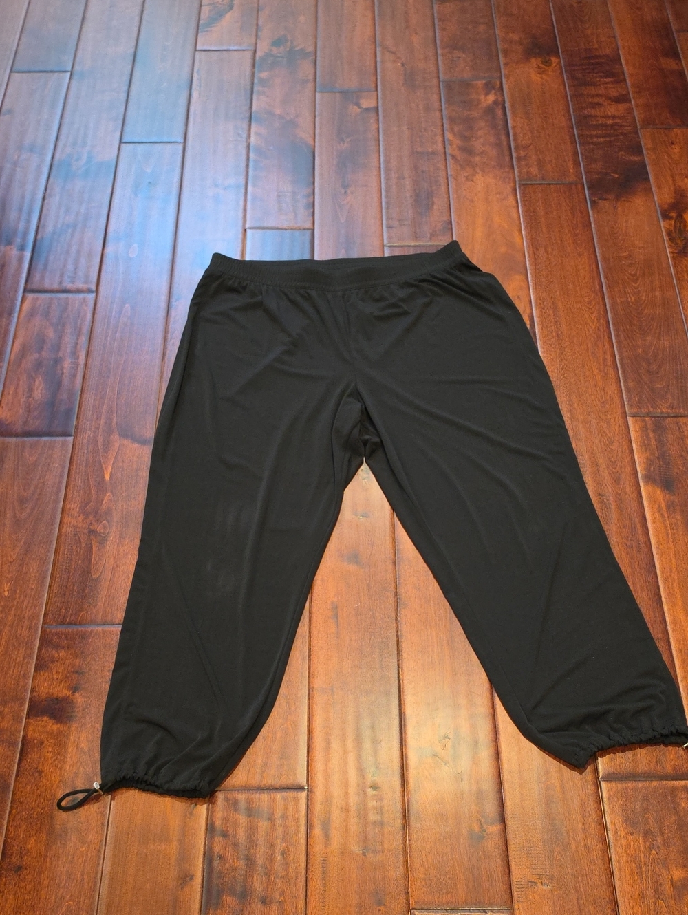 Jennifer Lopez Womens Black Pull-On Jogger w Draw Cord Bottom Hem Size Xl